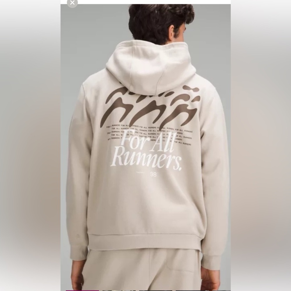 Lululemon Rare for all runners Steady State hoodie men L mojave tan